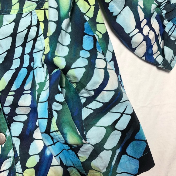 Chicos 0 jacket light weight 3/4 sleeve green - Picture 6 of 9